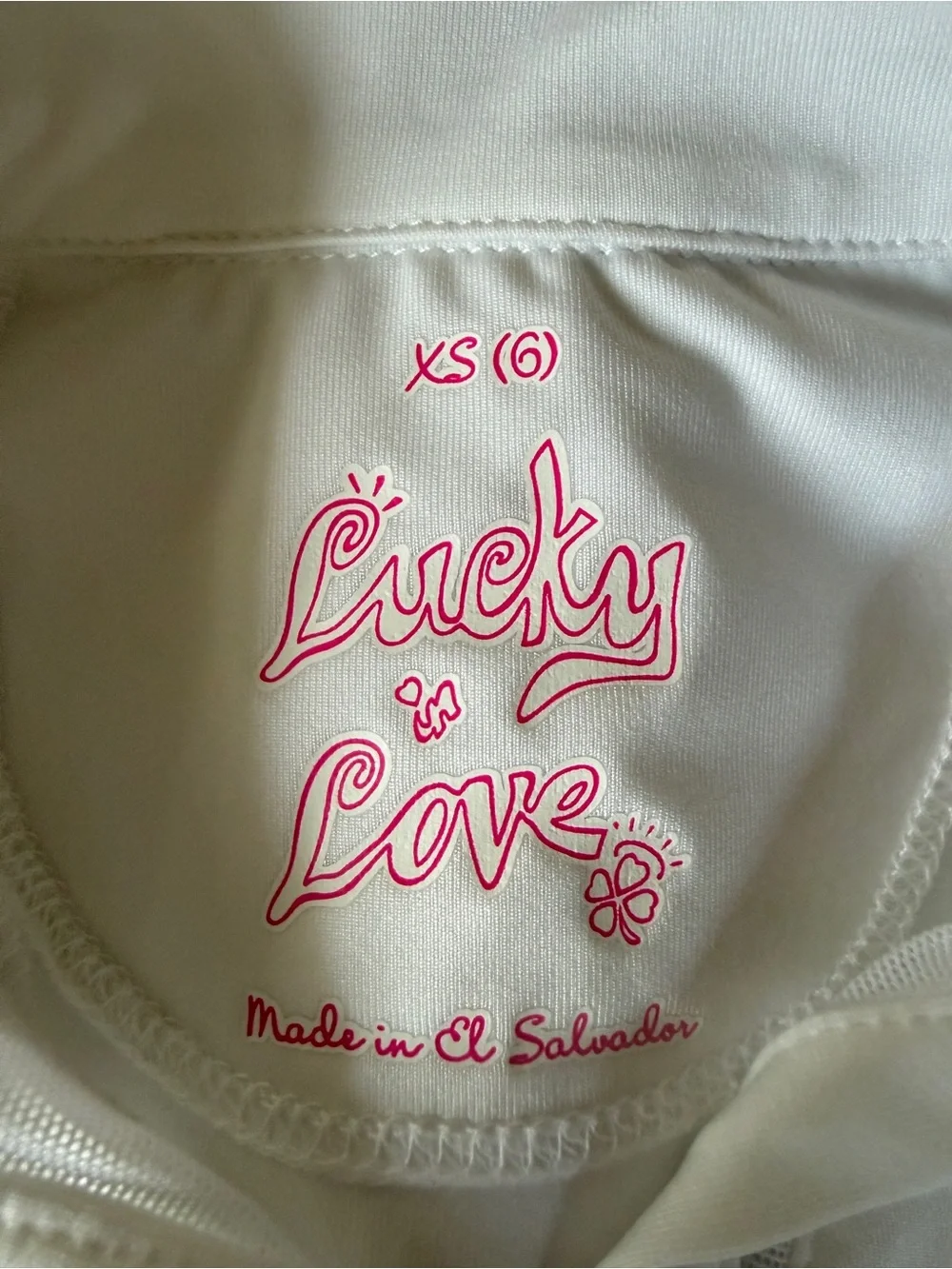 NWT Girls Lucky in Love White Tennis Top/Pleated Skort Set XS/6 MSRP $102